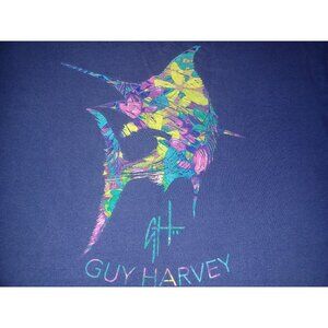 Guy Harvey Marlin Graphic Tee Medium Purplish Blue